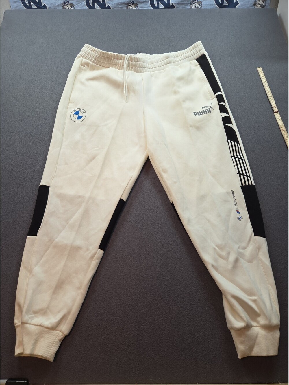 men's white Puma Bmw Motorsport sweatpants size XXL NWT